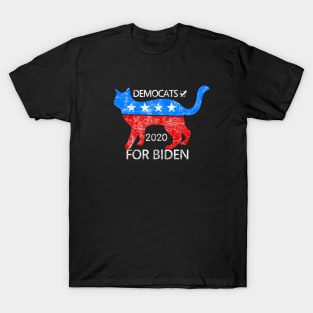 Democrat for Biden 2020 Presidential Cat Lover T-Shirt